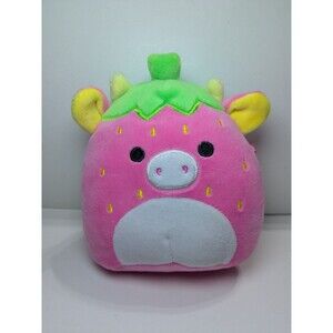4/$12 Cleary The Strawberry Cow Squishmallow Plush 5"